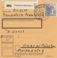 Paketkarte 1948: Traunstein Nach Haar - Lettres & Documents