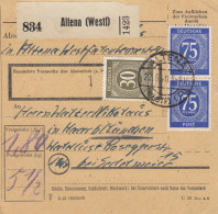 Paketkarte 1948: Altena (Westf.) Nach Haar - Storia Postale