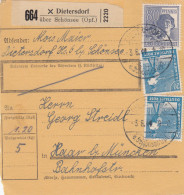 Paketkarte 1948: Dietersdorf Schönsee Nach Haar Bei München - Lettres & Documents