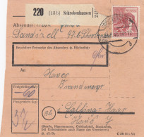 Paketkarte 1948: Sandizell Schrobenhausen Nach Eglfing - Covers & Documents