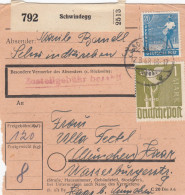 Paketkarte 1948: Schwindegg Nach München Haar - Lettres & Documents