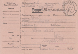 Paketkarte 1947: Doppel-Notpaketkarte, Gaimersheim Nach Haar - Storia Postale