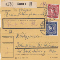 Paketkarte 1947: Essen 1 Nach Hohenthann, Wertkarte - Storia Postale