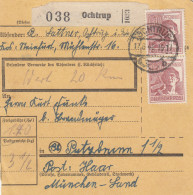Paketkarte 1948: Ochtrup Nach Putzbrunn, Wertkarte - Lettres & Documents