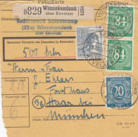 Paketkarte 1947: Rechtsanwalt, Winnekendonk Nach Haar, Wertkarte - Lettres & Documents