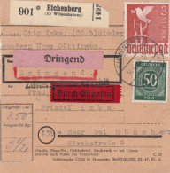 Paketkarte 1948: Eichenberg Nach Haar, Dringend, Durch Eilboten - Lettres & Documents