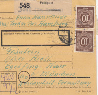 Paketkarte 1947: Hamburg, Feldpost, Nach Eglfing Haar - Briefe U. Dokumente