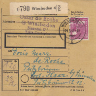 Paketkarte 1948: Wiesbaden Nach Putzbrunn, Post Haar - Storia Postale
