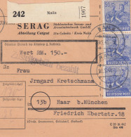 Paketkarte 1948: Culmitz Naila Nach Haar, Selbstbucher, Wertkarte - Storia Postale