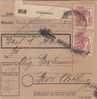 Paketkarte 1947: Ergoldsbach N. Bad Aibling, Notfor. Feldpost, Wertkarte - Lettres & Documents