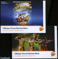Netherlands 2011 Circus Herman Renz, Presentation Pack 443 (A+B), Mint NH, Nature - Performance Art - Sport - Elephant.. - Unused Stamps