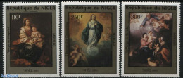 Niger 1985 Christmas 3v, Mint NH, Religion - Christmas - Art - Paintings - Weihnachten