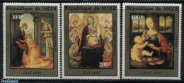 Niger 1984 Christmas 3v, Mint NH, Religion - Christmas - Art - Paintings - Noël