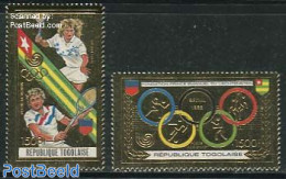 Togo 1989 Olympic Games 2v Gold, Mint NH, Sport - Olympic Games - Tennis - Tennis