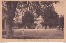 X21-24) RIBERAC (DORDOGNE) PLACE DE LA GENDARMERIE - 1936 -  ( 2 SCANS ) - Riberac