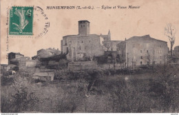 X20-47) MONSEMPRON - EGLISE  ET VIEUX MANOIR - 1910 - Sonstige & Ohne Zuordnung