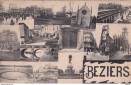 X18-34) BEZIERS - MULTIVUES - 1912  - ( 2 SCANS ) - Beziers