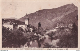 X18-64) SAINT ETIENNE DE BAIGORRY - L ' EGLISE ET LA NOUREPPE  - 1933 - ( 2 SCANS ) - Saint Etienne De Baigorry