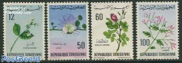 Tunisia 1968 Flowers 4v, Mint NH, Nature - Flowers & Plants - Tunesië (1956-...)