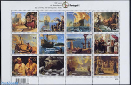 Portugal 1998 Vasco Da Gama 12v M/s, Mint NH, History - Transport - Explorers - Ships And Boats - Ongebruikt