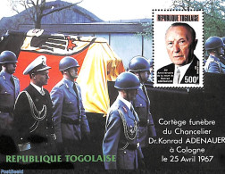 Togo 1987 Adenauer S/s, Mint NH, History - Germans - Politicians - Togo (1960-...)