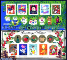 Japan 2006 Winter Greetings 2x5v M/s S-a, Mint NH, Performance Art - Sport - Music - Skating - Unused Stamps