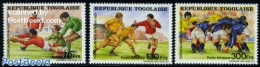 Togo 1987 Rugby 3v, Mint NH, Sport - Rugby - Sport (other And Mixed) - Rugby