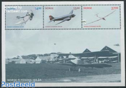 Norway 2012 100 Years Aviation S/s, Mint NH, Sport - Transport - Gliding - Aircraft & Aviation - Ungebraucht