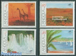 Angola 1991 Tourism 4v, Mint NH, Nature - Various - Animals (others & Mixed) - Giraffe - Water, Dams & Falls - Tourism - Angola