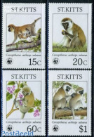 Saint Kitts/Nevis 1985 WWF 4v, Mint NH, Nature - Monkeys - World Wildlife Fund (WWF) - Other & Unclassified