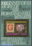 Comoros 1978 Sir Rowland Hill S/s, Gold, Imperforated, Mint NH, Transport - Post - Sir Rowland Hill - Stamps On Stamps.. - Poste