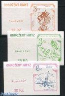 Czech Republic 1995 Insects 3 Booklets, Mint NH, History - Nature - Europa Hang-on Issues - Insects - Stamp Booklets - Autres & Non Classés