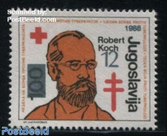 Yugoslavia 1988 Anti Tuberculosis, Robert Koch 1v, Mint NH, Health - History - Anti Tuberculosis - Red Cross - Nobel P.. - Unused Stamps