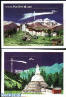 Bhutan 1986 Halleys Comet 2 S/s, Mint NH, Science - Astronomy - Halley's Comet - Astrologie