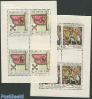 Czechoslovkia 1969 Praha Burg 2 M/ss, Mint NH, History - Flags - Art - Paintings - Other & Unclassified