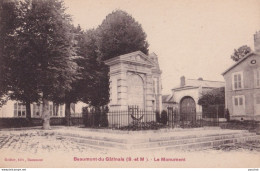 Y18-77) BEAUMONT EN GATINAIS - LE MONUMENT - ( 2 SCANS ) - Autres & Non Classés