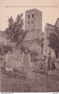 66) ABBAYE DE SAINT MICHEL DE CUXA (PYRENEES ORIENTALES)  LES MOINES AUX CHAMPS - 2 SCANS - Autres & Non Classés