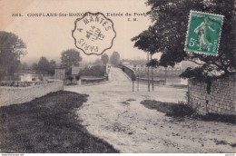 Y13-78) CONFLANS SAINTE HONORINE - ENTREE DU PONT - 1912  - Conflans Saint Honorine