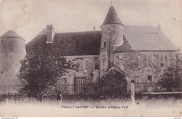 Y14-77) POUILLY LE FORT - ANCIEN CHATEAU  FORT - ANIMEE - PERSONNAGE -  (  2 SCANS ) - Autres & Non Classés