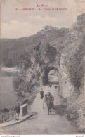 Y13-81) AMBIALET (TARN) LE TUNNEL ET LE PRIEURE -  ATTELAGE - 1905 - ( 2 SCANS ) - Sonstige & Ohne Zuordnung