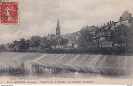 Y12-33) COUTRAS (GIRONDE) CHUTES DRONNE AUX MOULINS SARRAZIN - 1909 - Autres & Non Classés