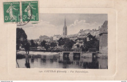 Y12-33) COUTRAS (GIRONDE) VUE PANORAMIQUE- 1912 - Autres & Non Classés