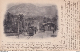 Y11-73) MOUXY (SAVOIE) TRAIN EN GARE DE CHEMIN DE FER - LIGNE DU MONT- REVARD - 1901 - ( 2 SCANS) - Autres & Non Classés