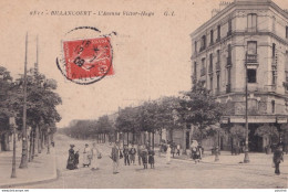 Y7-92) BILLANCOURT - L' AVENUE VICTOR HUGO - ANIMEE - 1909 - Boulogne Billancourt