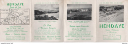  HENDAYE - DEPLIANT TOURISTIQUE A 4 VOLETS - STATION BALNEAIRE ET CLIMATIQUE - AIR PUR - ( 2 SCANS ) - Dépliants Touristiques