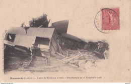  Y5-47) MARMANDE - LIGNE DE BORDEAUX A CETTE - DERAILLEMENT DU TRAIN DU 25 NOVEMBRE 1906 - ( 2 SCANS ) - Eisenbahnen