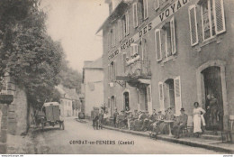 15) CONDAT EN FENIERS (CANTAL) GRAND HOTEL DES VOYAGEURS  G. DELEPINE - FLORET  + PUB AU VERSO - ( 2 SCANS) - Other & Unclassified