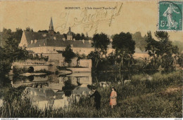 Y1-24) MONPONT (DORDOGNE) L  ' ISLE DEVANT VAUCLAIRE - ANIMEE - PECHEUR A LA LIGNE - EDIT. H. BARRADIS  - Autres & Non Classés