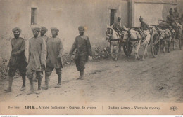 Y1- GUERRE 1914 - ARMEE INDIENNE - ARMEE INDIENNE - CONVOI DE VIVRES - INDIAN ARMY - VICTUALS CONVEY - ( 2 SCANS ) - Guerre 1914-18