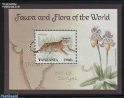 Tanzania 1998 Tiger S/s, Mint NH, Nature - Animals (others & Mixed) - Cat Family - Tansania (1964-...)